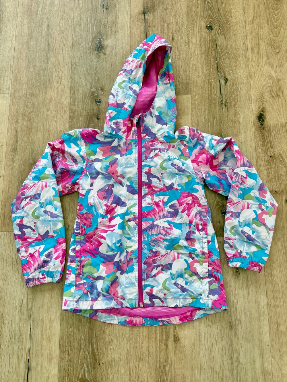 The North Face Girls DryVent • Beautiful Floral Hooded Rain Jacket Windbreaker